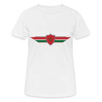 Marokko Fan Weltmeisterschaft - Frauen T-Shirt atmungsaktiv - Weiß - Vorne - AI Model Female 172 dark (172cm)
