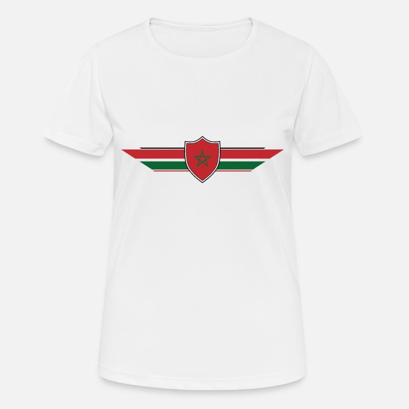 Morocco Fan World Cup - Women's Breathable T-Shirt - white