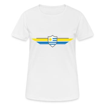 Uruguay Fan Weltmeisterschaft - Frauen T-Shirt atmungsaktiv - Weiß - Vorne - AI Model Female 172 dark (172cm)