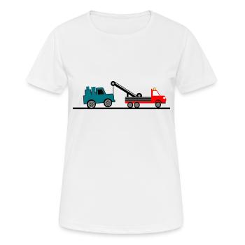 Truck - Frauen T-Shirt atmungsaktiv - Weiß - Vorne - AI Model Female 172 dark (172cm)