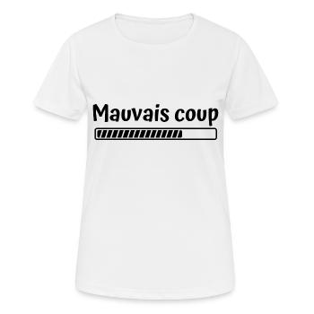 Mauvais coup en téléchargement - T-shirt respirant Femme - blanc - Devant - AI Model Female 172 dark (172cm)
