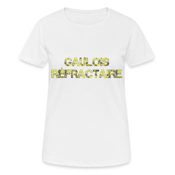 Gaulois réfractaire Gillet jaune - T-shirt respirant Femme - blanc - Devant - AI Model Female 172 dark (172cm)