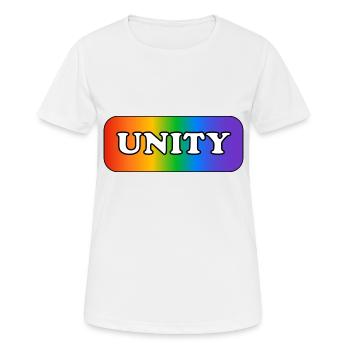 Einheit Regenbogen LGBTQ-Stolz - Frauen T-Shirt atmungsaktiv - Weiß - Vorne - AI Model Female 172 dark (172cm)