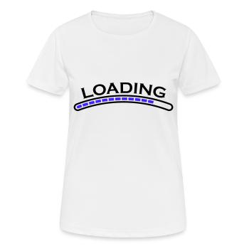 loading ladebalken - Frauen T-Shirt atmungsaktiv - Weiß - Vorne - AI Model Female 172 dark (172cm)