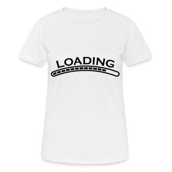 loading bar - Women's Breathable T-Shirt - white - Front - AI Model Female 172 dark (172cm)