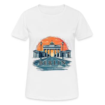 Brandenburger Tor in Berlin - Frauen T-Shirt atmungsaktiv - Weiß - Vorne - AI Model Female 172 dark (172cm)