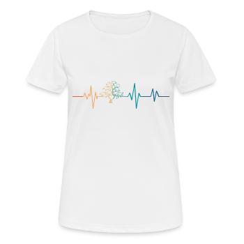 Heartbeat Retro Family Tree - Women's Breathable T-Shirt - white - Front - AI Model Female 172 dark (172cm)