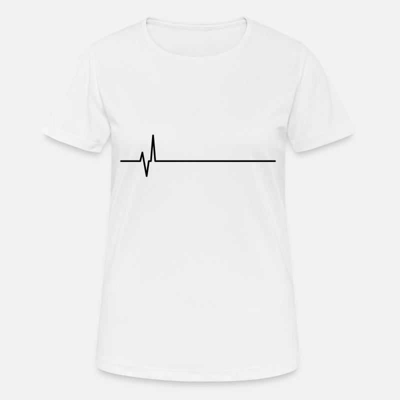 flatline - Frauen T-Shirt atmungsaktiv - Weiß