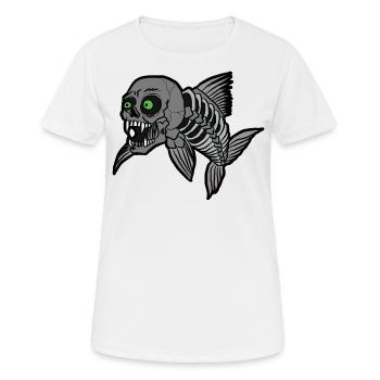 arête de poisson - T-shirt respirant Femme - blanc - Devant - AI Model Female 172 dark (172cm)