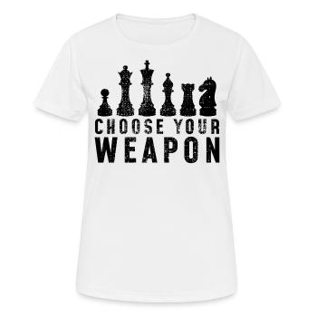 Schachclub Schachfiguren Koenig Pferd - Frauen T-Shirt atmungsaktiv - Weiß - Vorne - AI Model Female 172 dark (172cm)