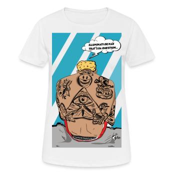 Illuminati oder nicht - Frauen T-Shirt atmungsaktiv - Weiß - Vorne - AI Model Female 172 dark (172cm)