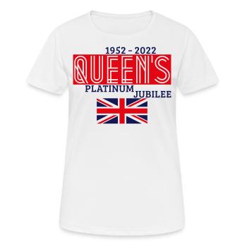 Queen’s Platinum Jubilee 2022 (V1 / 2C) - Women's Breathable T-Shirt - white - Front - AI Model Female 172 dark (172cm)