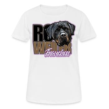 Rottweiler Frauchen - Frauen T-Shirt atmungsaktiv - Weiß - Vorne - AI Model Female 172 dark (172cm)