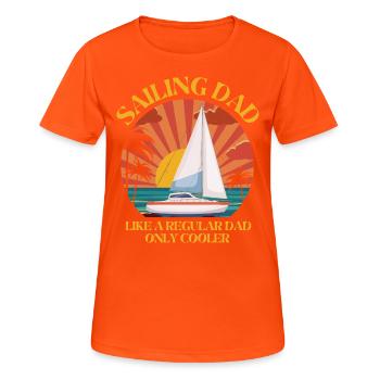 Cooler Sailing Dad - Women's Breathable T-Shirt - neon orange - Front - AI Model Female 172 dark (172cm)