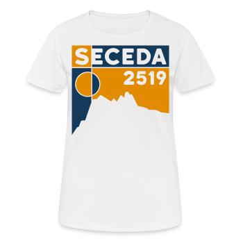 Seceda Dolomites - T-shirt respirant Femme - blanc - Devant - AI Model Female 172 dark (172cm)