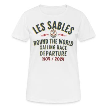 Les Sables Weltsegelregatta blc - Frauen T-Shirt atmungsaktiv - Weiß - Vorne - AI Model Female 172 dark (172cm)