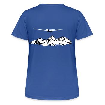 Glider Gliding Glider Glider Pilot Pilot - Women's Breathable T-Shirt - royal blue - Back - AI Model Female 172 light (172cm)