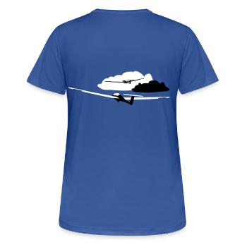 Segelflugzeug Segelfliegen Segelflieger - Frauen T-Shirt atmungsaktiv - Royalblau - Hinten - AI Model Female 172 light (172cm)