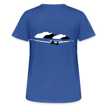 Segelflugzeug Segelfliegen Segelflieger - Frauen T-Shirt atmungsaktiv - Royalblau - Hinten - AI Model Female 172 light (172cm)
