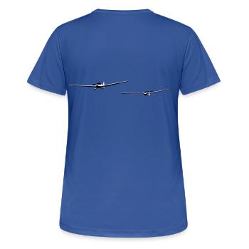 TMG Motorsegler Fschlepp Pilot Mose Segelflugzeug - Frauen T-Shirt atmungsaktiv - Royalblau - Hinten - AI Model Female 172 light (172cm)