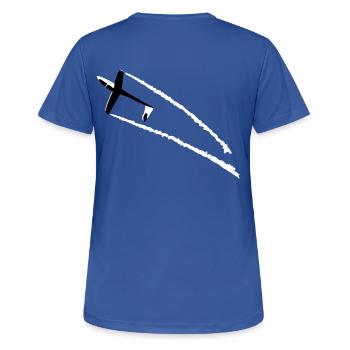 aerobatic glider glider glider glider - Women's Breathable T-Shirt - royal blue - Back - AI Model Female 172 light (172cm)