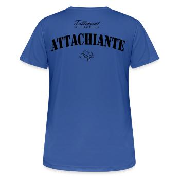 Attachiante - T-shirt respirant Femme - bleu royal - Dos - AI Model Female 172 light (172cm)