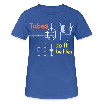 Vacuum Tubes do it better - Women's Breathable T-Shirt - royal blue - Front - AI Model Female 172 light (172cm)