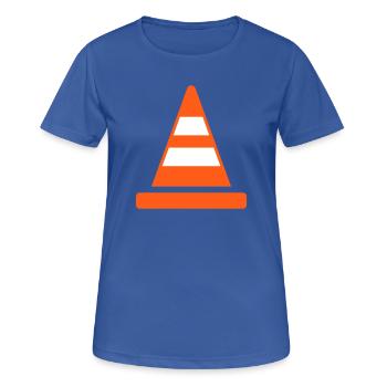 Cône de signalisation Icône de ligne de sécurité Symbole d’avertissement routier - T-shirt respirant Femme - bleu royal - Devant - AI Model Female 172 light (172cm)