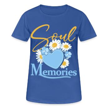 Mémoires d’âme - T-shirt respirant Femme - bleu royal - Devant - AI Model Female 172 light (172cm)