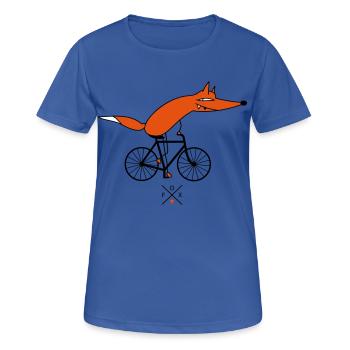 schlauer Fahrradfahrer - Frauen T-Shirt atmungsaktiv - Royalblau - Vorne - AI Model Female 172 light (172cm)