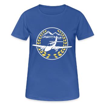 Flugzeug - Frauen T-Shirt atmungsaktiv - Royalblau - Vorne - AI Model Female 172 light (172cm)