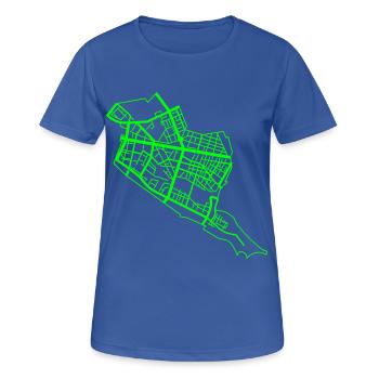 Friedrichshain Berlin - Frauen T-Shirt atmungsaktiv - Royalblau - Vorne - AI Model Female 172 light (172cm)