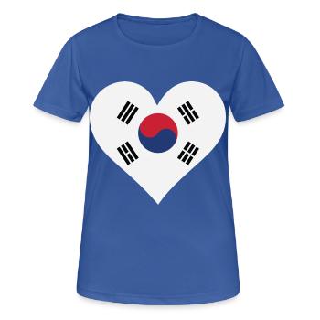 Je aime la Corée du Sud - T-shirt respirant Femme - bleu royal - Devant - AI Model Female 172 light (172cm)