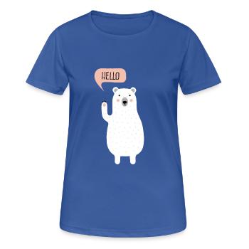 Niedlicher Eisbär, Cute Polarbear Winter Design - Frauen T-Shirt atmungsaktiv - Royalblau - Vorne - AI Model Female 172 light (172cm)