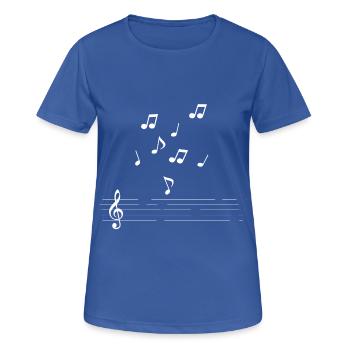 Music notes - Women's Breathable T-Shirt - royal blue - Front - AI Model Female 172 light (172cm)