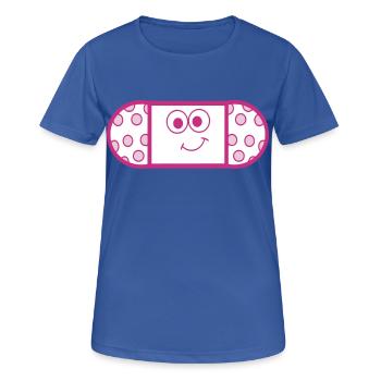 Pflaster - Frauen T-Shirt atmungsaktiv - Royalblau - Vorne - AI Model Female 172 light (172cm)
