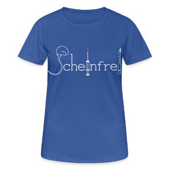 Scheinfrei - Frauen T-Shirt atmungsaktiv - Royalblau - Vorne - AI Model Female 172 light (172cm)