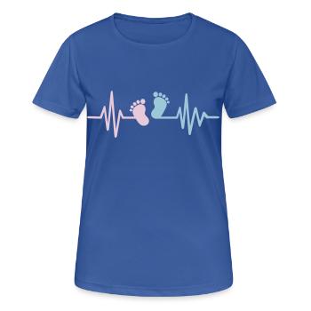 Bébé - T-shirt respirant Femme - bleu royal - Devant - AI Model Female 172 light (172cm)