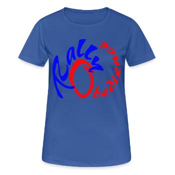 Rally Obedience Design für Hundesport mit Hund - Frauen T-Shirt atmungsaktiv - Royalblau - Vorne - AI Model Female 172 light (172cm)