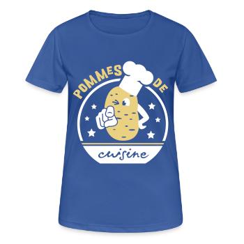 Pommes de cuisine - Frauen T-Shirt atmungsaktiv - Royalblau - Vorne - AI Model Female 172 light (172cm)