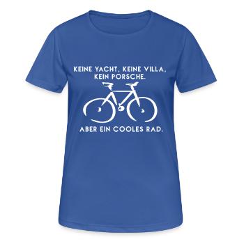 Aber ein cooles Rad! - Frauen T-Shirt atmungsaktiv - Royalblau - Vorne - AI Model Female 172 light (172cm)