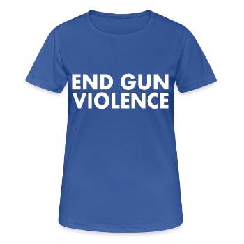 End gun violence - Frauen T-Shirt atmungsaktiv - Royalblau - Vorne - AI Model Female 172 light (172cm)