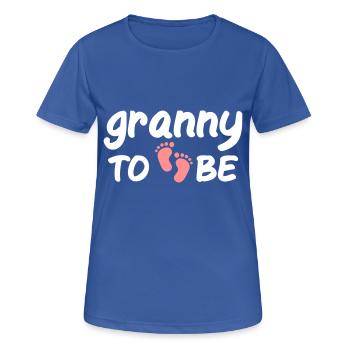 granny to becoming grandmother grandmother baby saying - Women's Breathable T-Shirt - royal blue - Front - AI Model Female 172 light (172cm)
