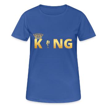 giftgamesmaster god MIKROFON MICROFON MI - Women's Breathable T-Shirt - royal blue - Front - AI Model Female 172 light (172cm)