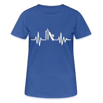 Cricket - Frauen T-Shirt atmungsaktiv - Royalblau - Vorne - AI Model Female 172 light (172cm)