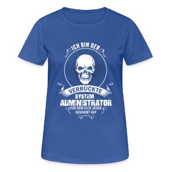 System Administrator - Frauen T-Shirt atmungsaktiv - Royalblau - Vorne - AI Model Female 172 light (172cm)