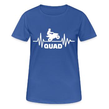 Quad - Frauen T-Shirt atmungsaktiv - Royalblau - Vorne - AI Model Female 172 light (172cm)