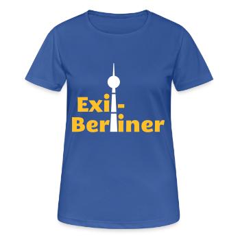 Berlin - Berlin exil - T-shirt respirant Femme - bleu royal - Devant - AI Model Female 172 light (172cm)