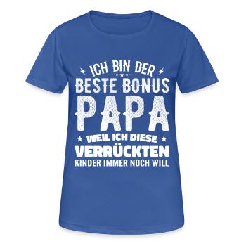 Bonus papa Beau-père Cadeau papa bonus papa - T-shirt respirant Femme - bleu royal - Devant - AI Model Female 172 light (172cm)