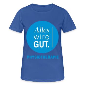Alles wird gut Physiotherapie - Frauen T-Shirt atmungsaktiv - Royalblau - Vorne - AI Model Female 172 light (172cm)